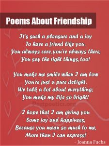 best poems about friendship
