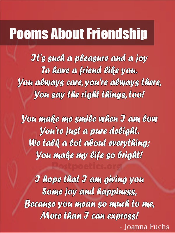 best poems about friendship