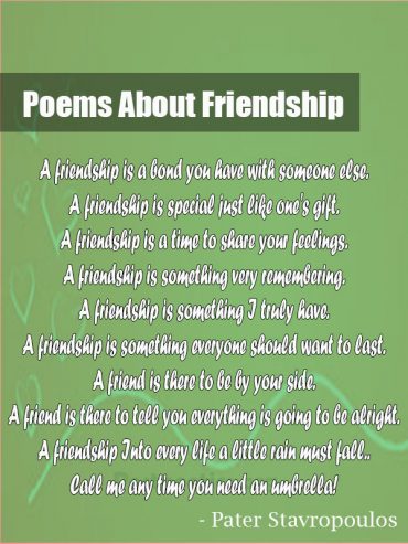 Short Friendship Poems 