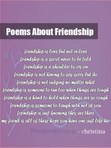 Best Friendship Poems