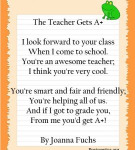 Teacher Appreciation Poems