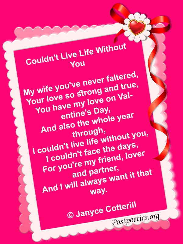 Valentine Day Poems For Wife