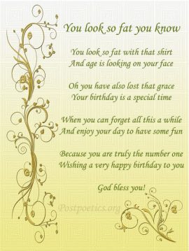 Short Funny Birthday Poems | Humorous HBD Wishes