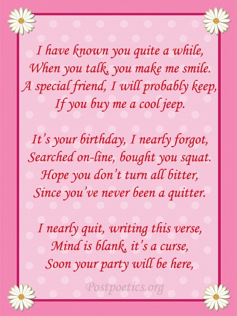 birthday poems for myself