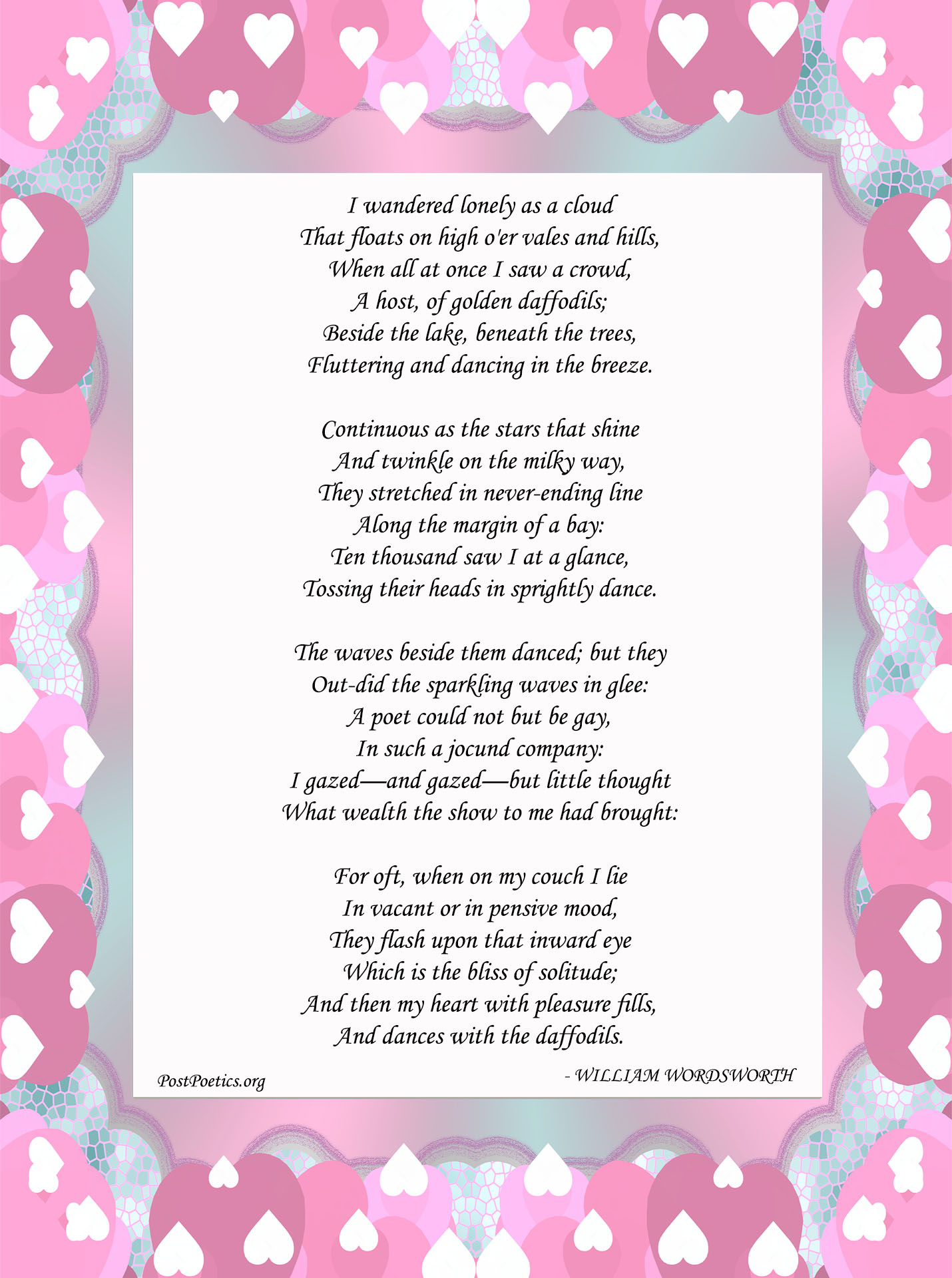 William Wordsworth Daffodil Poem | Daffodils Poem Recitation