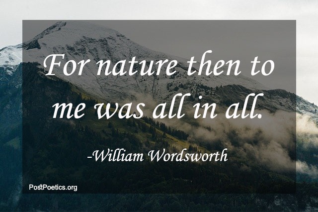quotes on nature of william wordsworth