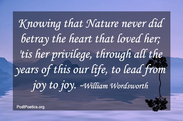 william wordsworth nature quotes