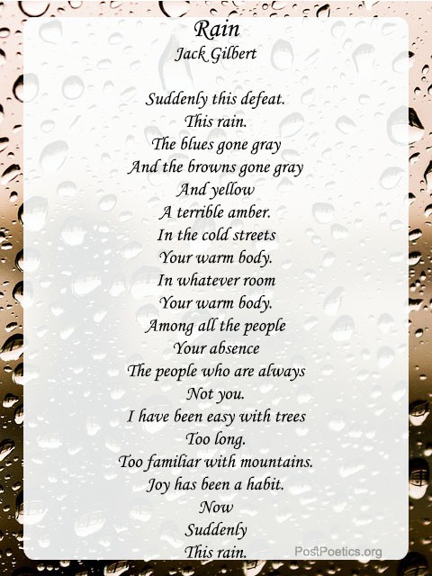 Happy Rain Poems That Rhyme | Poems About Rain And Love