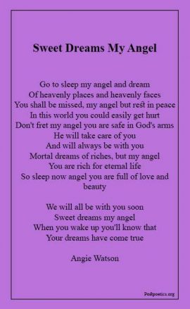 Top 10 Angel Poems | Sweet Dreams My Angel Poem