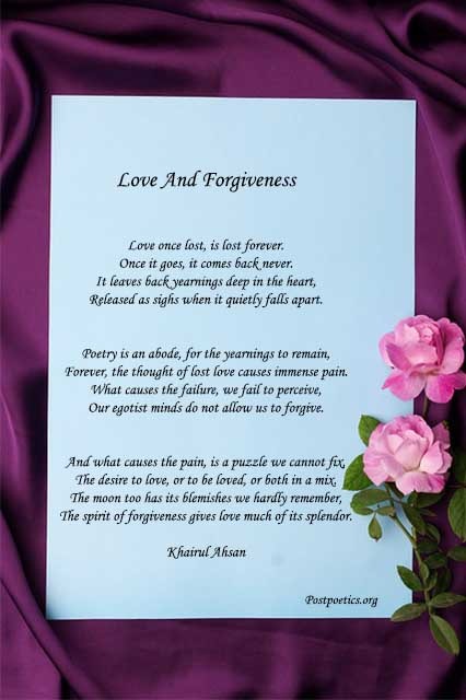 Poems about forgiveness and love