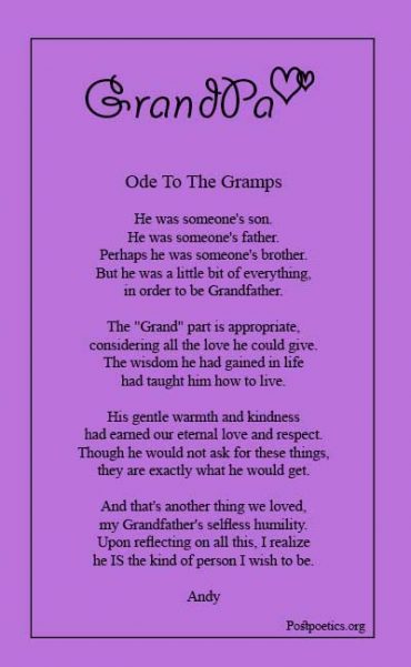 20 Best Grandpa Poems | Grandpa Poems from Grandkids