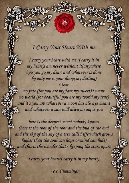 I carry your heart with me
