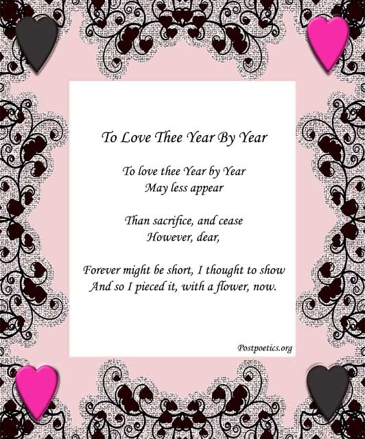 to love thee year by year