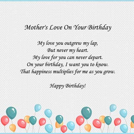 Birthday poems for daughter from mother