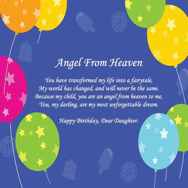 Daughter birthday poems from dad