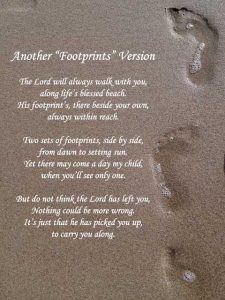 Footprints in the Sand Poem | Footprint Prayer