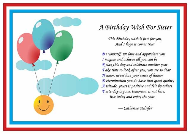 happy birthday brother poem from sister