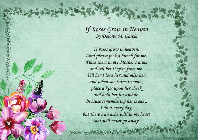 Mother passed away poems