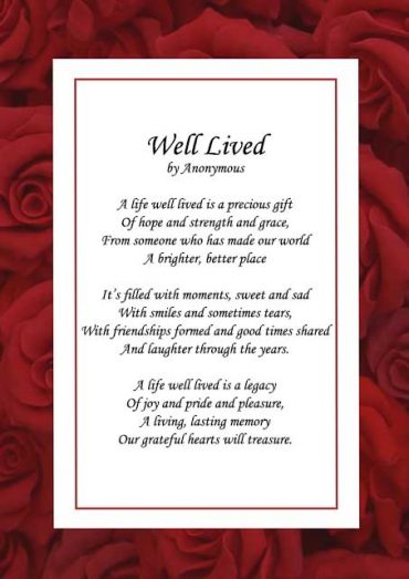 15 A Life Well Lived Encouraging Poems Quotes