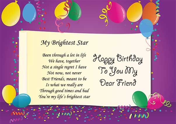 Short birthday poems for friends