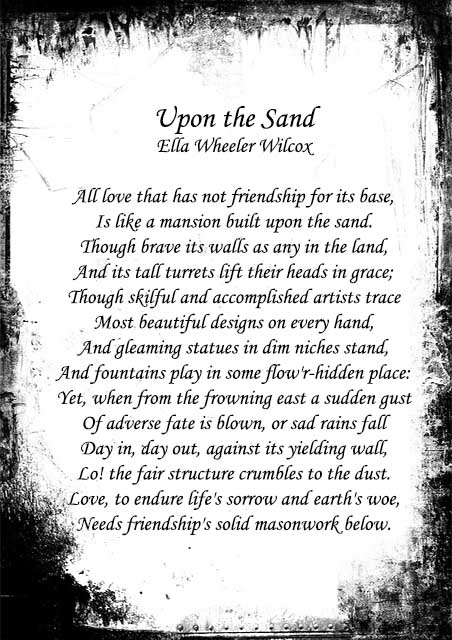 Upon the sand
