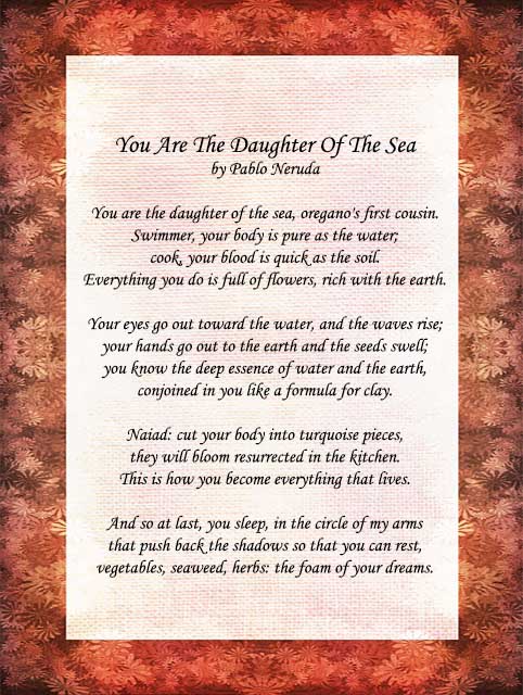 You are the daughter of the sea