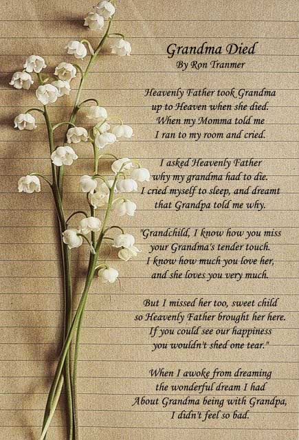 funeral poems for grandma