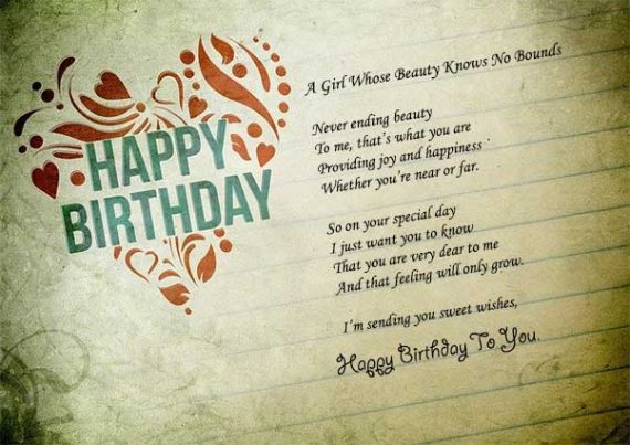 20 Happy Birthday Poems For Girlfriend Romantic & Funny