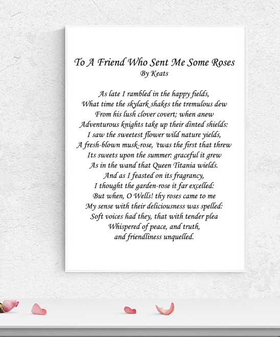 poems about roses and friendship