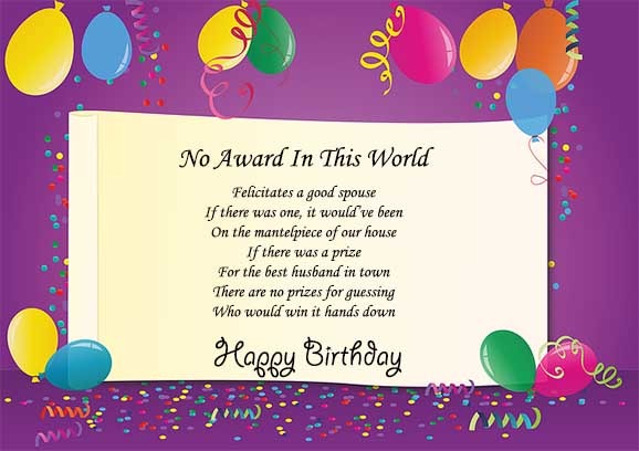 30 Happy Birthday Husband Poems Funny From Wife