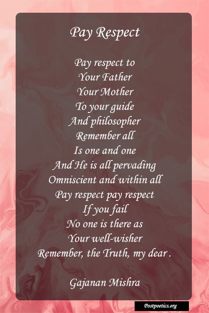 Poem on respect for elders