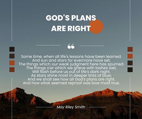 God Has A Plan Poem