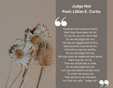 Judging Others Poems