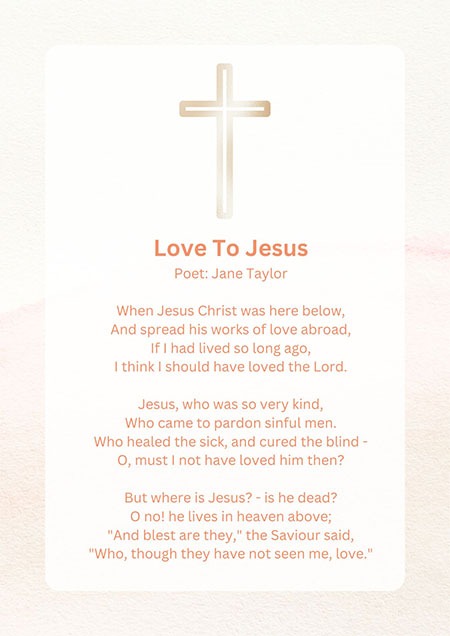 Touching poems about Jesus