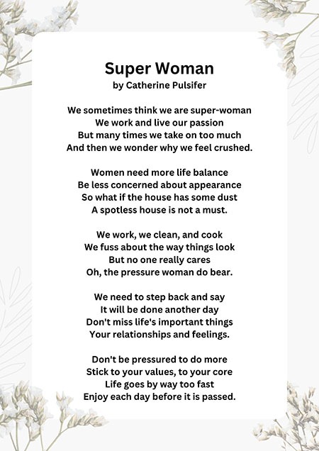 Encouraging Poem For Women
