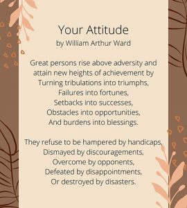Famous Attitude Poems About Positive Thinking