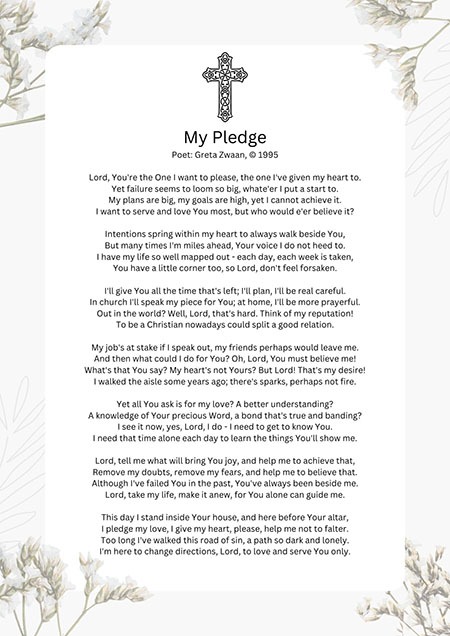 My Pledge Christian Poems